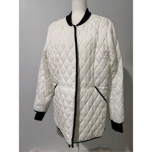 Calvin Klein white black performance puffer leight weight  jacket 1X